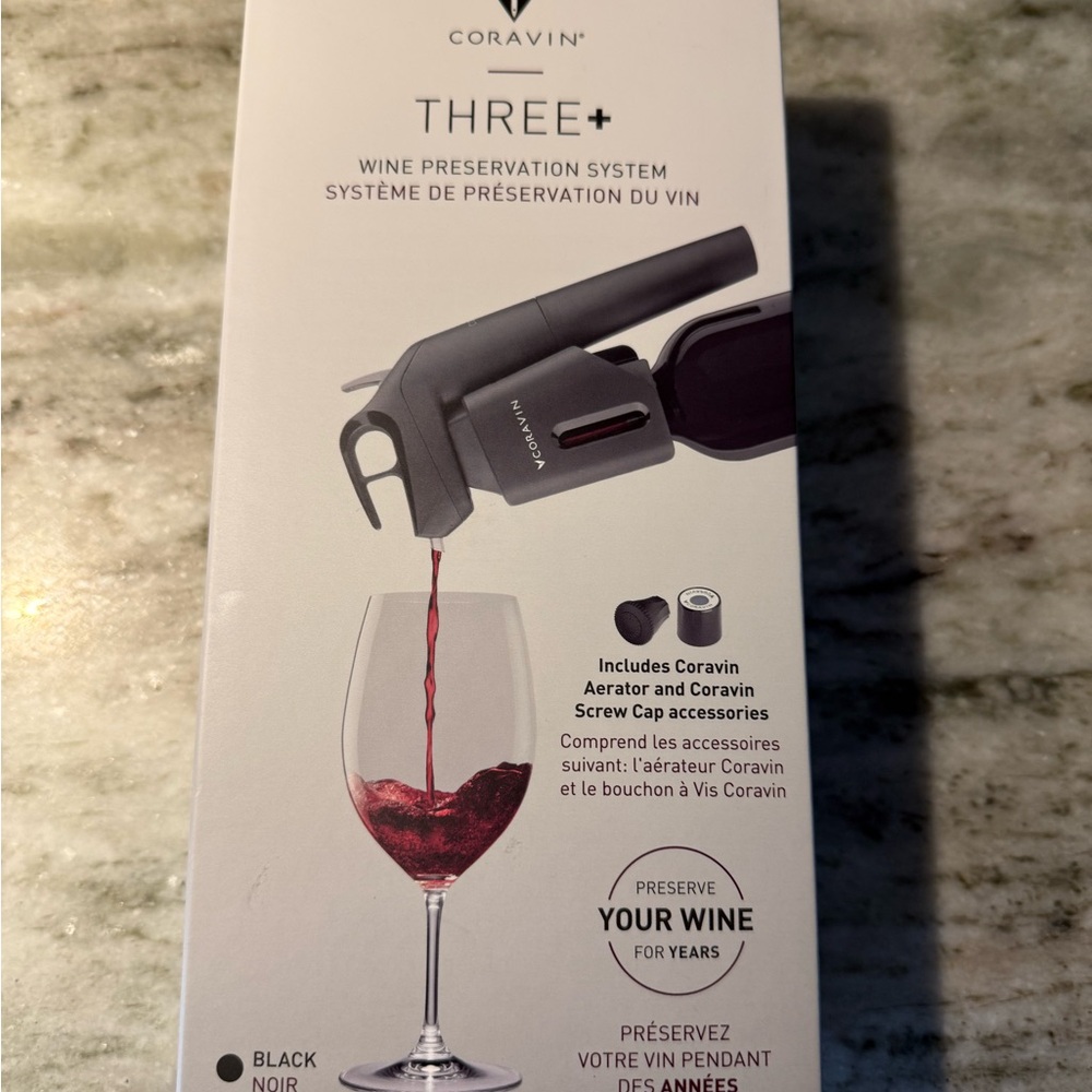 Coravin Three+ Wine Preservation System - Black